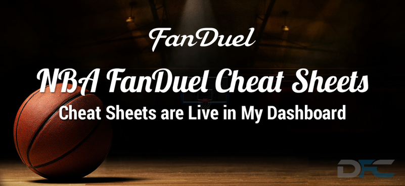 FanDuel NBA Cheat Sheets