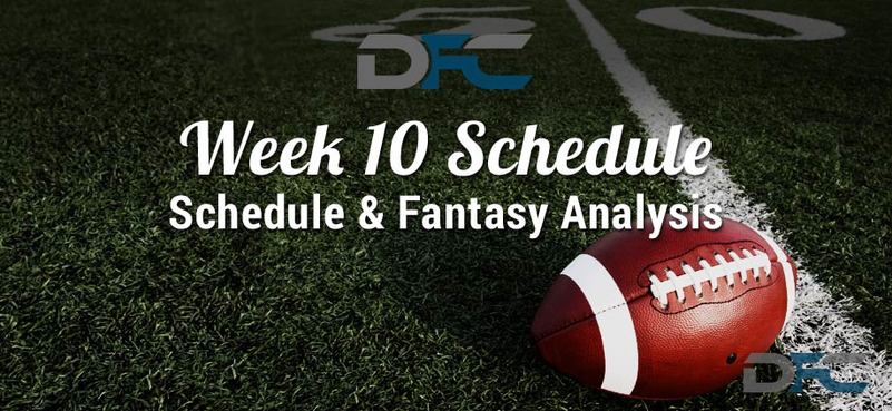 NFL Week 10 Schedule 2016